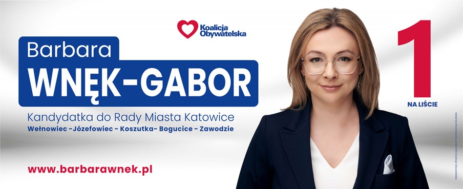 Barbara Wnęk-Gabor - Kandydatka do Rady Miasta Katowice